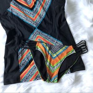 RIP CURL Rash guard top with Bikini Bottoms